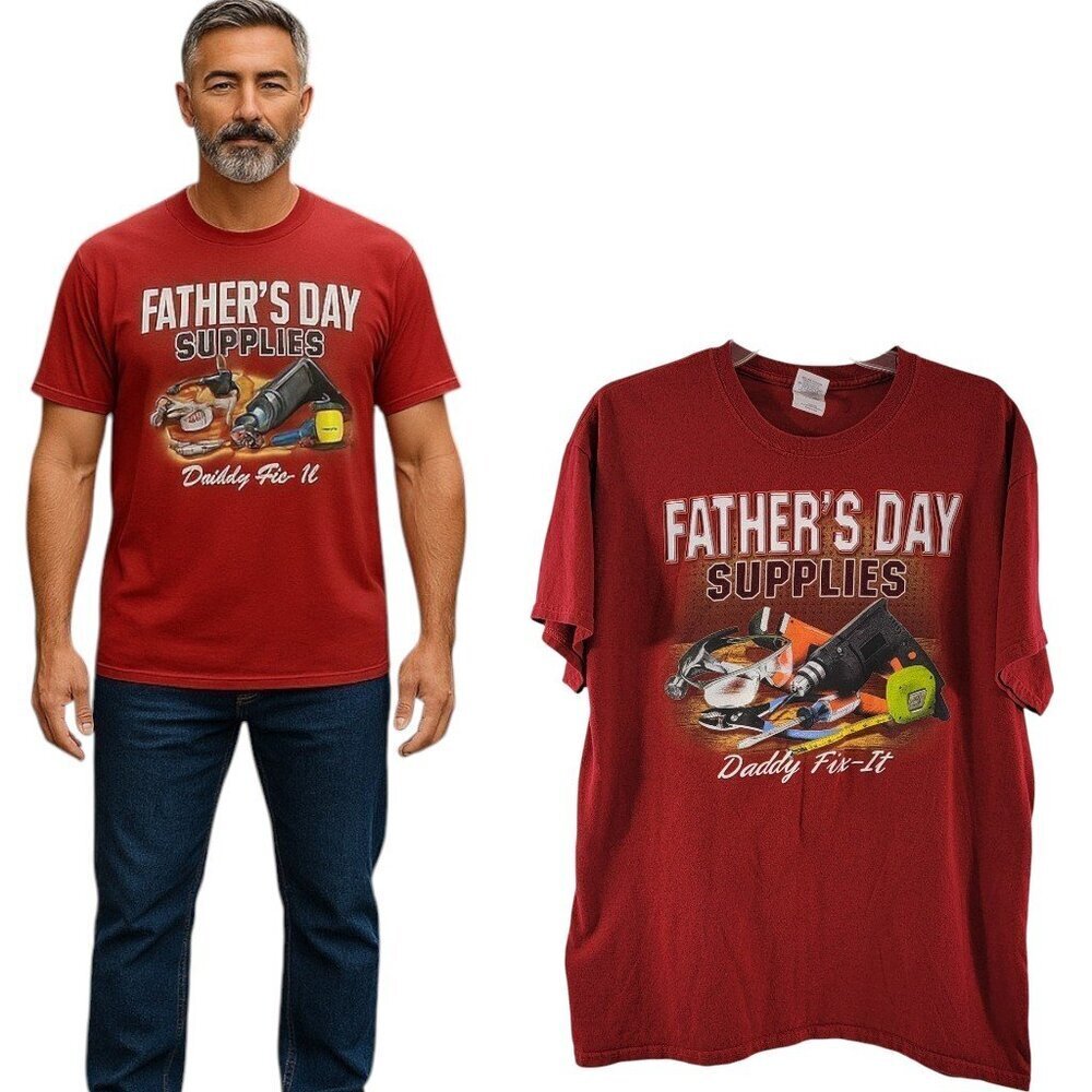 Gildan Men’s Father’s Day Supplies Tee - Daddy Fix-it T-shirt - Size Large